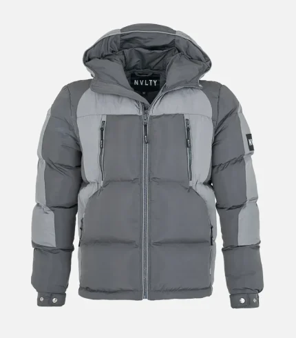 Nvlty Shadow Puffer Jacket Charcoal Grey Light Grey (2)