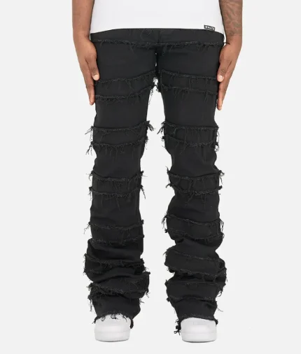 Nvlty Vintage Flare Thread Jeans Black (2)