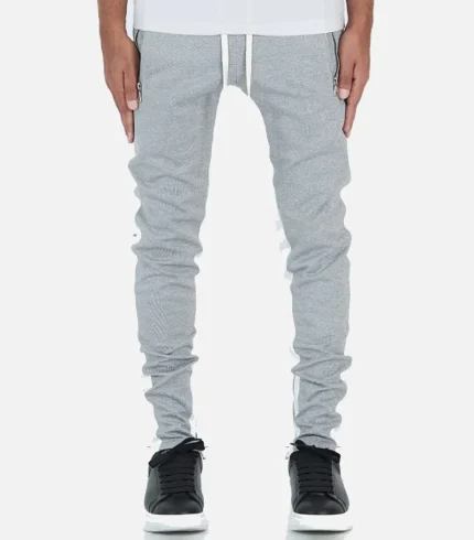 Nvlty Panelled Tracksuit Grey White (1)